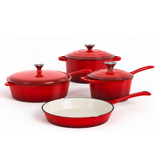 Enameled cast iron cookware - enameled,