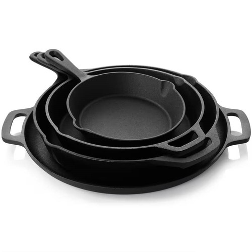 Piece cast iron cookware - iron,