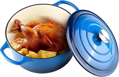 Enameled dutch oven pan with - oven,