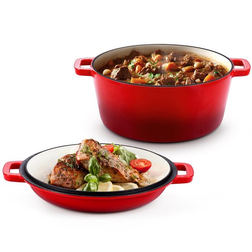 Red enameled cast iron - 2, in