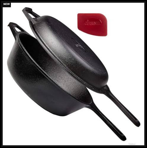 Cast iron skillet with lid - skillet,