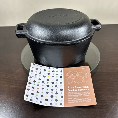 Cast iron dutch oven - cast, 2-in-1