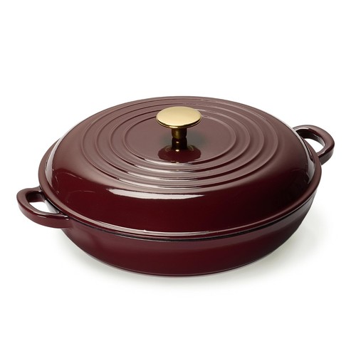 Enameled cast iron braiser pan - iron,