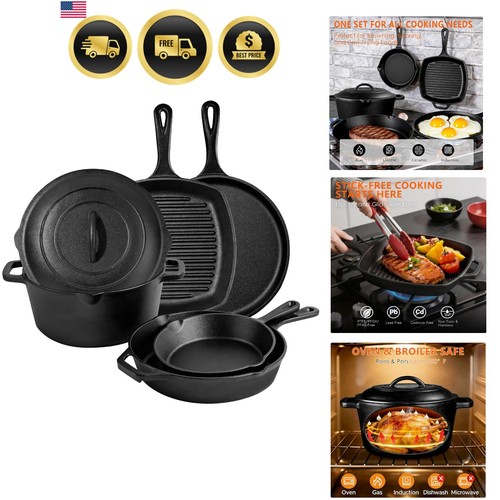 Cast iron cookware set - iron, piece