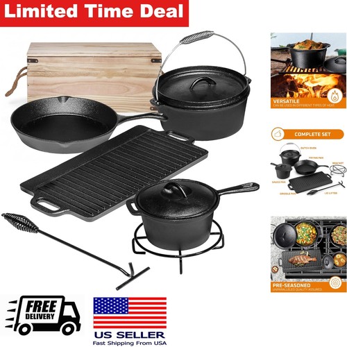 Camping cooking set cast - of, 7