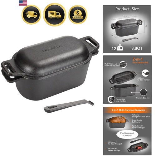 Cast iron dutch oven pot - iron,