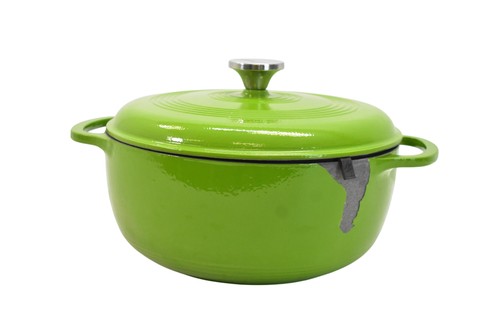 Lodge green casserole pan pot - lodge,