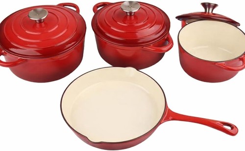 Enamel cast iron dutch oven - iron,