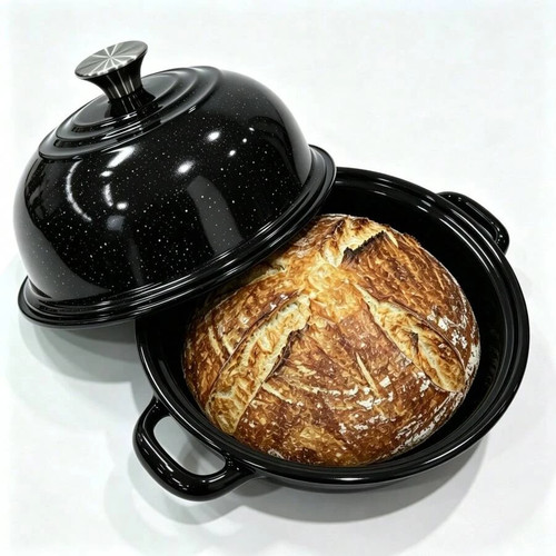 Copper enamel dutch - oven, cast