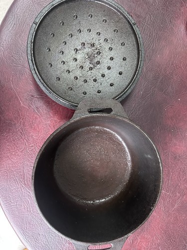 Vintage cast iron casserole - vintage,