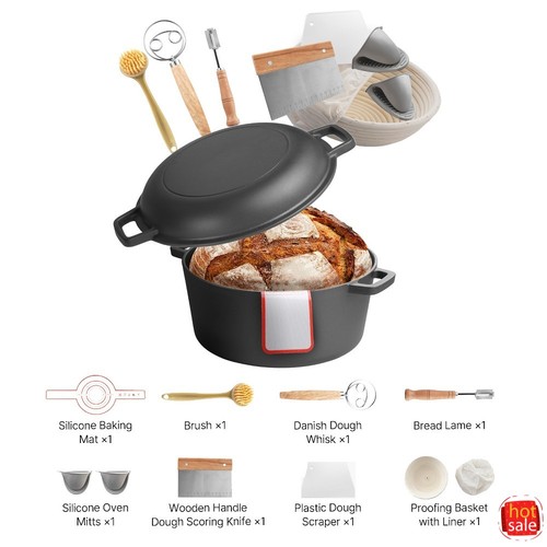 Cast iron dutch oven - cast, 5qt