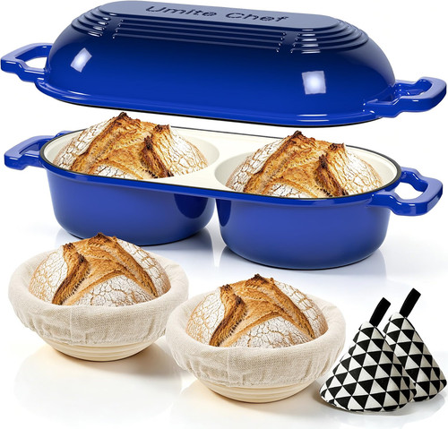 Double loaf pan enameled - double,
